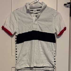 GAP Kids Polo with Navy Stripe and Red Trim